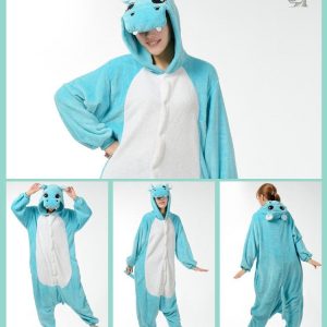 Pyjama Dinosaure homme bleu en combinaison confortable
