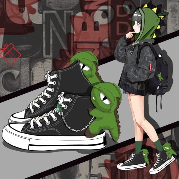 Converse dinosaure Kawaii en design adorable