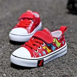 Converse dinosaure, facile à enfiler grâce au scratch