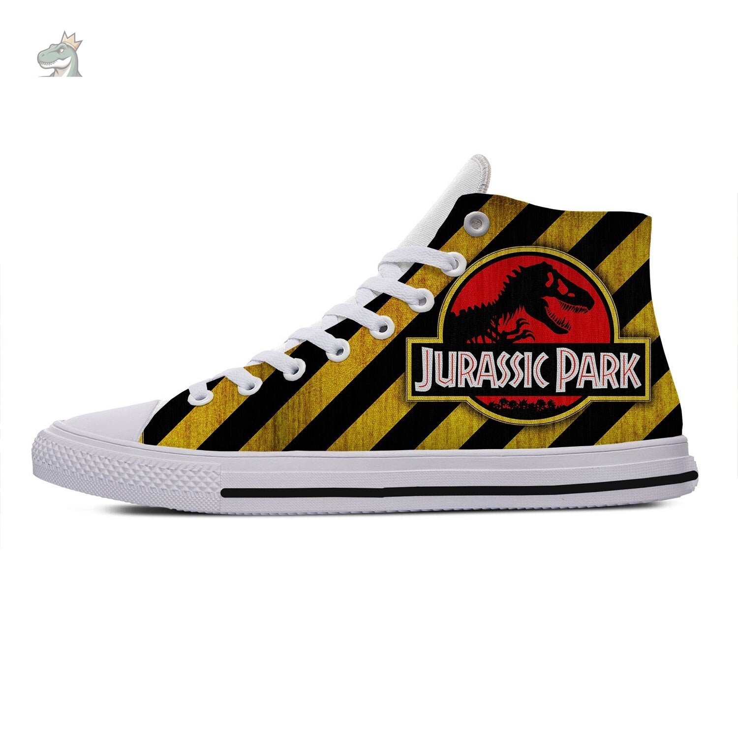 Chaussures geek avec design inspiré des dinosaures