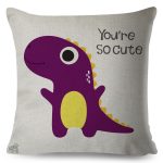 Coussin dinosaure à motifs adorables