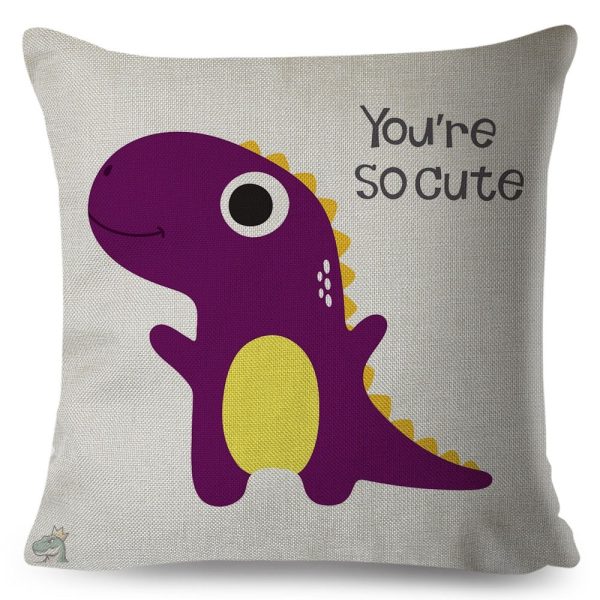 Coussin dinosaure à motifs adorables