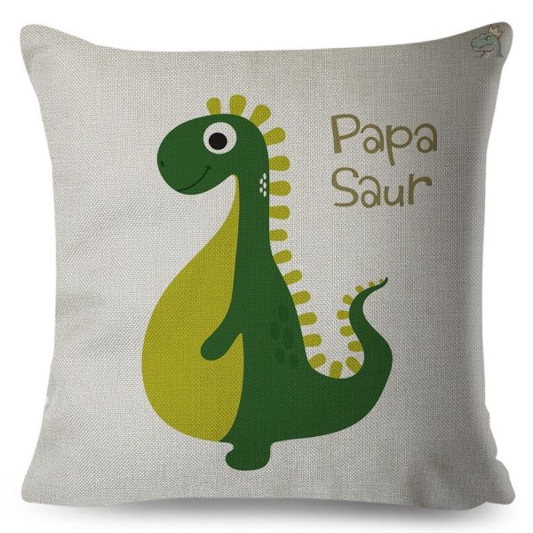 Coussin petit dinosaure en peluche