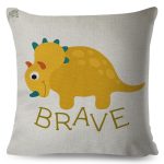 Coussin dino coloré pour enfants