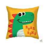 Coussin pour enfants aux motifs de dinosaures amusants