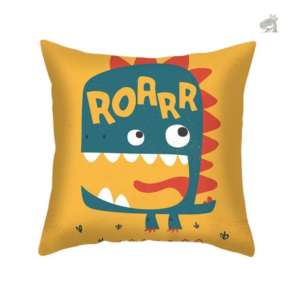 Coussin de voyage enfant motif dinosaure coloré