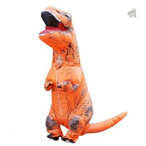 Déguisement T-Rex orange, costume dinosaure amusant et créatif