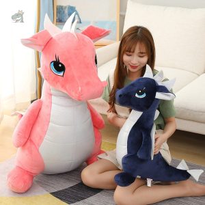 Détails sur la peluche dinosaure rose, taille variée 40-80 cm
