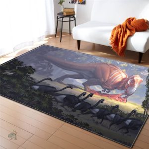Tapis dinosaure coloré pour un parc d'aventure ludique