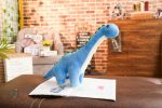 Peluche dinosaure bleue, compagnon idéal pour les tout-petits