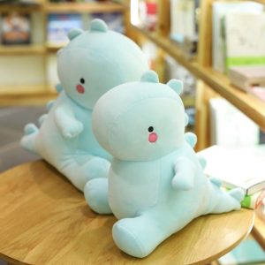 Peluche dinosaure bleue verte 25cm