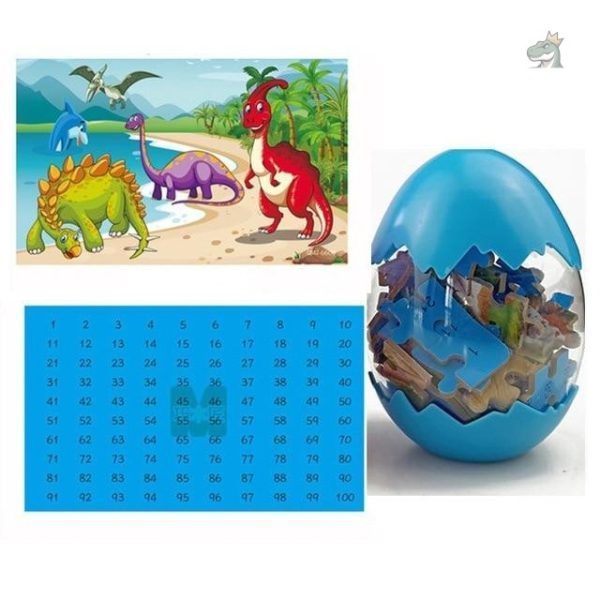 dinosaure-puzzle-bois-1 Puzzle Dinosaure en bois avec œuf bleu