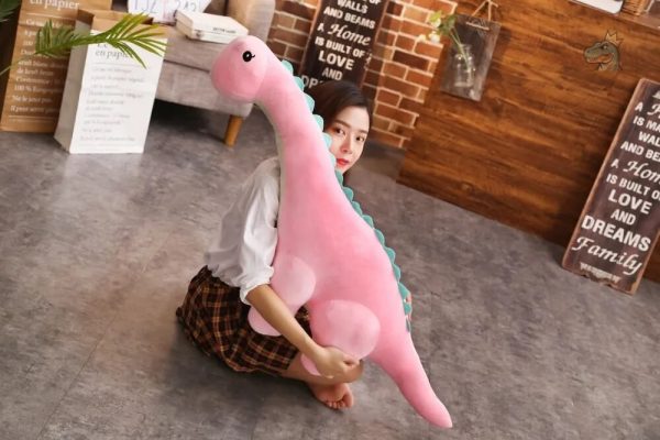 dinosaure-rouge-peluche-1 Peluche Dinosaure bébé Dilplodocus rose 50cm