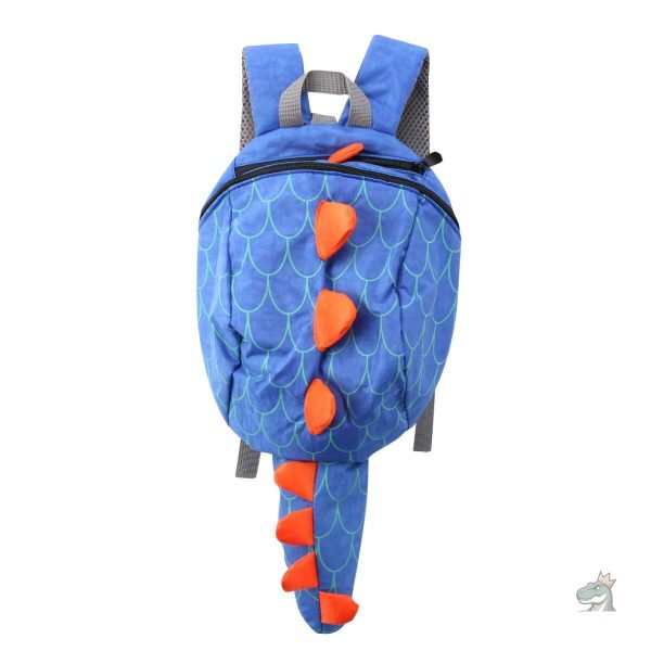 dinosaure-sac-a-dos-1 Sac à dos dinosaure avec crête en vert, bleu et rose