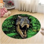 Tapis coussin dinosaure coloré pour enfants