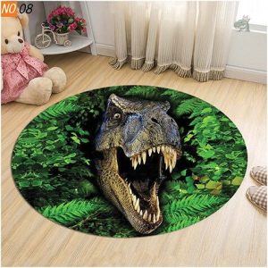 Tapis coussin dinosaure coloré pour enfants