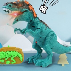 Dinosaure télécommandé Jurassic World en action