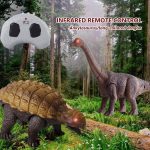 Dinosaure télécommandé herbivore coloré et interactif