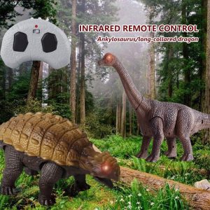Dinosaure télécommandé herbivore coloré et interactif