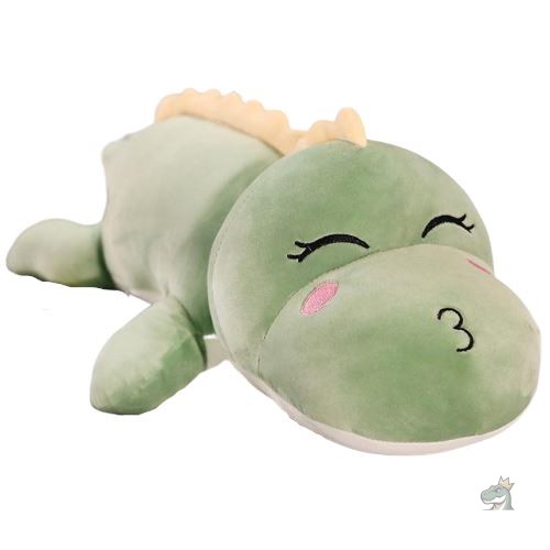 dinosaure-vert-peluche-1 Peluche dinosaure verte aux yeux fermés