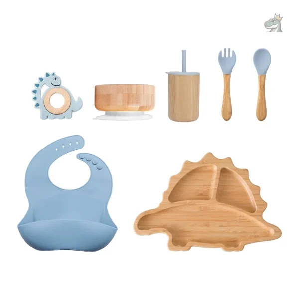 Vaisselle pour bébé inspirée par les dinosaures