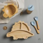 Tasse dinosaure en bamboo pour repas de bébé