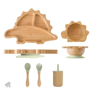 Set de vaisselle bébé avec motif dinosaure
