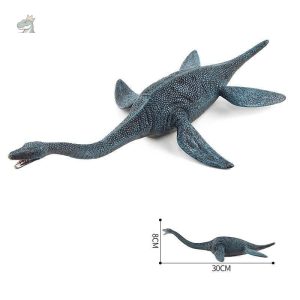 Figurine de plésiosaure, dinosaure aquatique sur socle