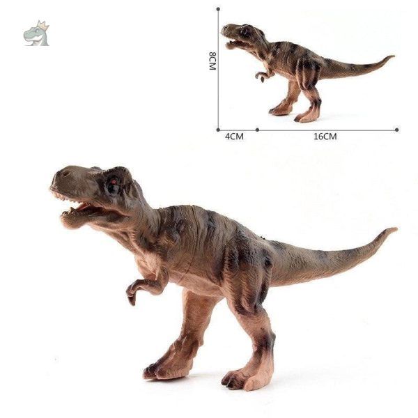 Figurine de dinosaure Tyrannosaurus marron en plastique