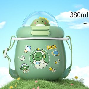 Gourde aluminium dinosaure colorée pour enfants