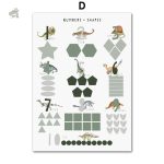 Affiche éducative sur les dinosaures