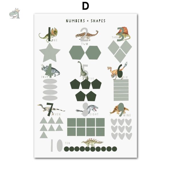 Affiche éducative sur les dinosaures
