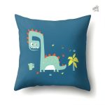 Housse coussin dinosaure colorée pour décoration enfantine - vue 2