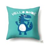 Housse coussin dinosaure colorée pour décoration enfantine - vue 3