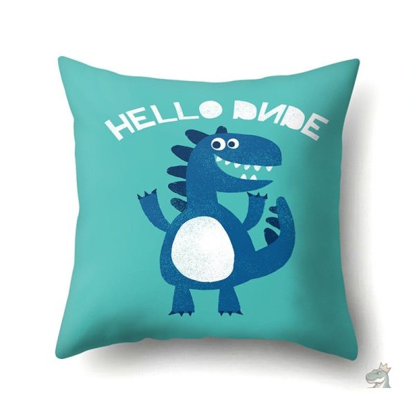 Housse coussin dinosaure colorée pour décoration enfantine - vue 3