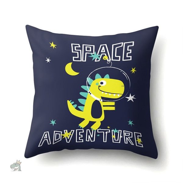 Housse coussin dinosaure colorée pour décoration enfantine - vue 5