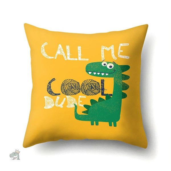 Housse coussin dinosaure colorée pour décoration enfantine - vue 9