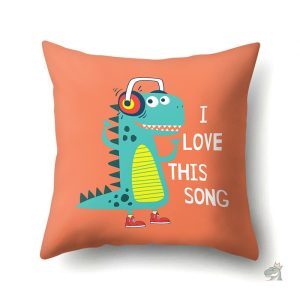 Coussin décoratif dinosaure pour petits aventuriers
