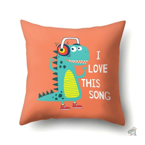 Coussin décoratif dinosaure pour petits aventuriers