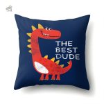 Coussin dinosaure avec motifs ludiques pour la chambre