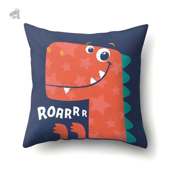 Housse de coussin dinosaure pour un univers préhistorique