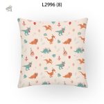 Housse de coussin amusante thème dinosaure