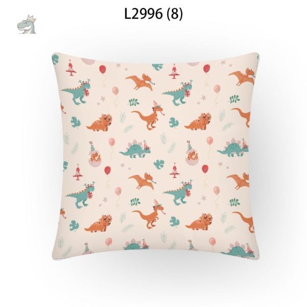 Housse de coussin amusante thème dinosaure