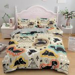 Housse de couette dinosaure pour 2 personnes
