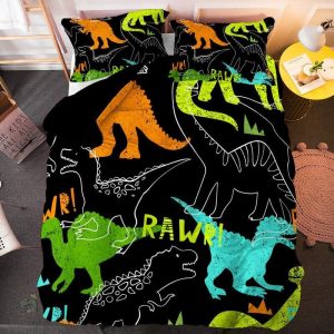 Parure de lit dinosaure pour enfants en français