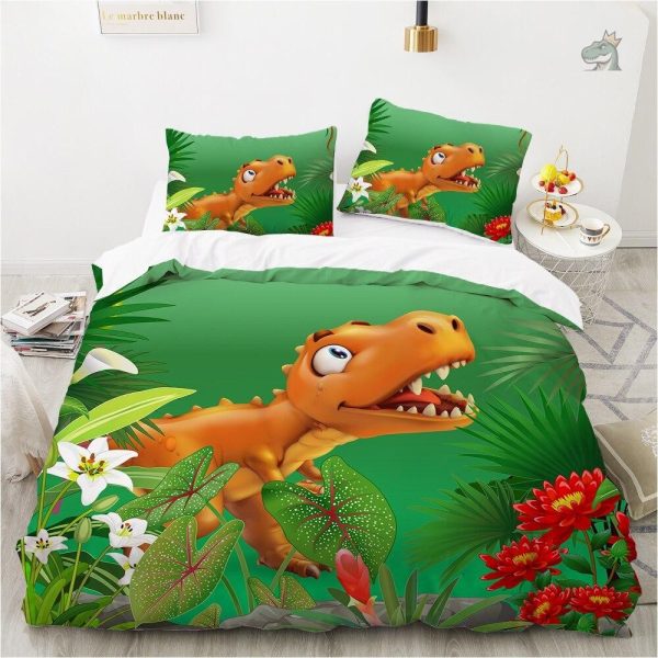 housse-de-couette-dinosaure-bebe-t-rex-1 Housse de couette dinosaure T-Rex pour bébé