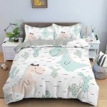 Housse de couette dinosaure blanche pour enfant
