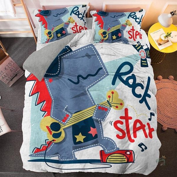 housse-de-couette-dinosaure-branchee-1 Housse de couette Jurassic World Lego pour enfants