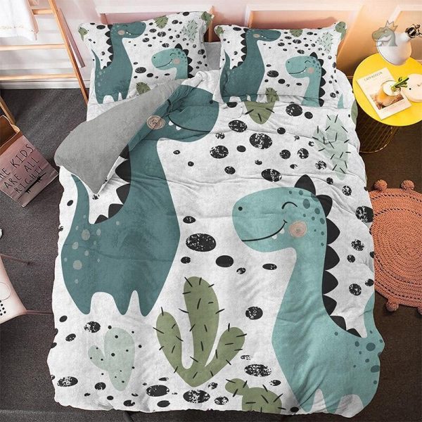 housse-de-couette-dinosaure-cactus-1 Housse de couette dinosaure colorée pour la chambre des enfants