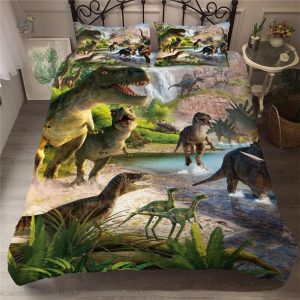 Housse de couette dinosaure Jurassic Park pour chambre enfant
